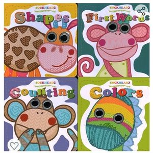 Sockheadz moving eyes: Book First Words, Colors, Shapes, Counting.